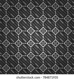 Seamless geometric vector pattern in gray, black and white colors. Oriental style.