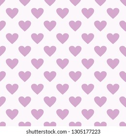 Seamless geometric vector pattern with hearts. Vector repeating texture. Stylish Valentines day background 