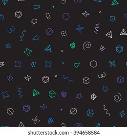 Seamless geometric vector pattern. Vector illustration with geometric elements