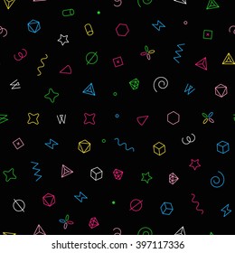 Seamless geometric vector pattern. Vector illustration with geometric elements