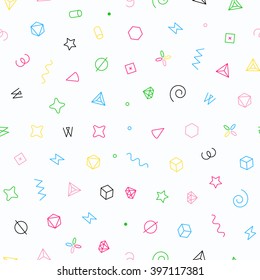 Seamless geometric vector pattern. Vector illustration with geometric elements