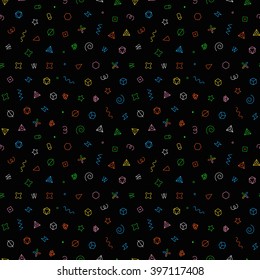 Seamless geometric vector pattern. Vector illustration with geometric elements