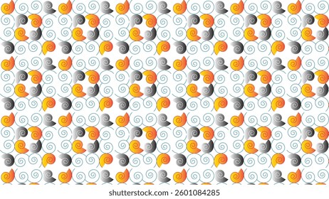 Seamless Geometric Vector Pattern, Light Orange vector pattern with liquid shapes. Shining illustration, which consist of blurred lines, circles. Brand new design for your ads, poster, banner