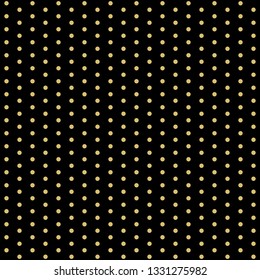 Seamless geometric vector pattern. Modern black and golden ornament with dotted elements. Geometric abstract pattern