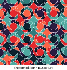 Seamless geometric vector pattern, modern colors, geometric shapes. Stock vector panel.
