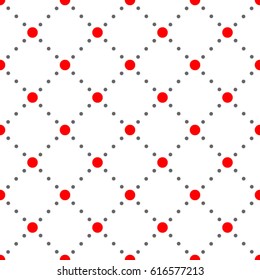 Seamless geometric vector pattern. Modern ornament in red and grey. Abstract design.