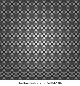 Seamless geometric vector pattern. Modern ornament with white, gray and black elements. Geometric abstract pattern.
