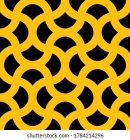 Seamless geometric vector pattern in oriental style