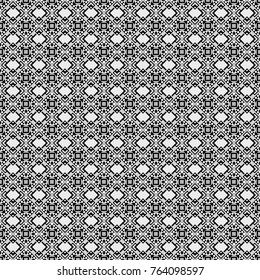 Seamless geometric vector pattern, oriental style in gray, black and white colors.