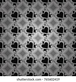 Seamless geometric vector pattern, oriental style in white, gray and black colors.