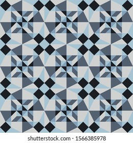 Seamless geometric vector pattern  polygonal mosaic, architectural texture for textile, decoration, wallpaper