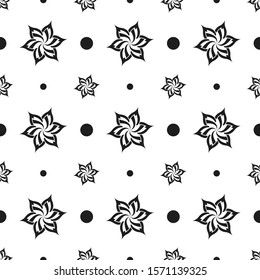 Seamless geometric vector pattern with stars. Abstract geometrical background.