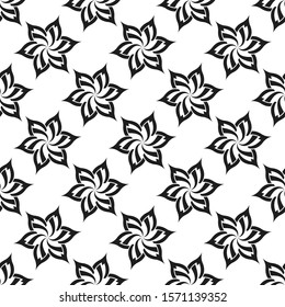 Seamless geometric vector pattern with stars. Abstract geometrical background.
