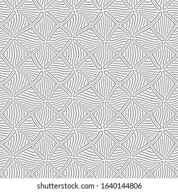 Seamless geometric vector template. Abstract linear drawing with the distorted lines. Graphic design of a lattice.Asymmetric pattern. For a cover, of cards, wall-paper, fabrics.
