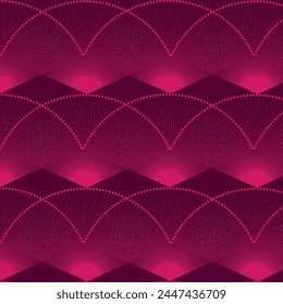 Seamless geometric vintage pattern, red background vector.