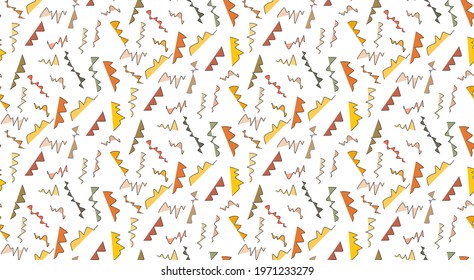 Seamless geometric vintage pattern in retro style. Memphis style. Vintage backdrop for textile, clothes, fabric, surface.