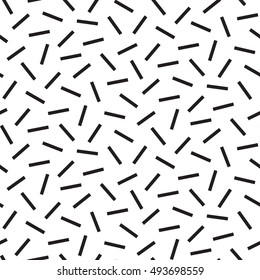 Seamless geometric vintage pattern of sticks in retro 80s style . Memphis style. Can be used in textiles, fashion, clothes, paper print and website backdrop.