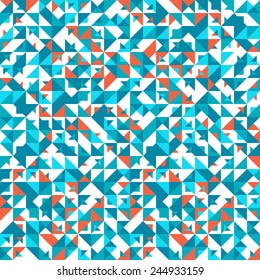 Seamless geometric, vintage pattern. With triangles.