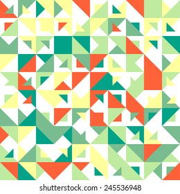 Seamless geometric, vintage pattern. With triangles.