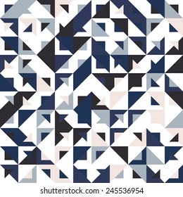 Seamless geometric, vintage pattern. With triangles.