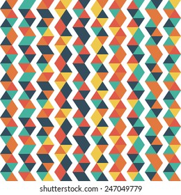 Seamless geometric, vintage pattern. With triangles.