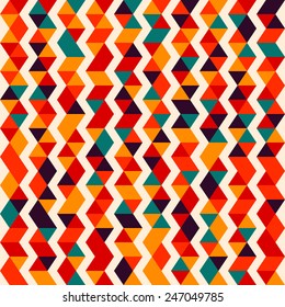 Seamless geometric, vintage pattern. With triangles.