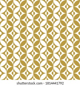Seamless geometric vintage vector circle pattern. Abstract background.