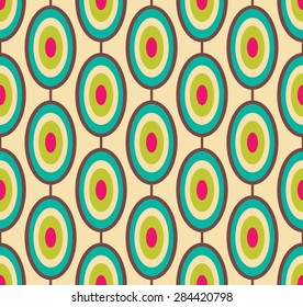 Seamless geometric vintage wallpaper, vector illustration