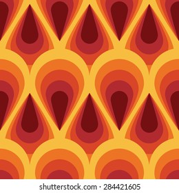 Seamless geometric vintage wallpaper, vector illustration