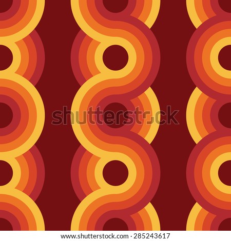Seamless geometric vintage wallpaper, vector illustration