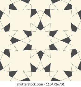 Seamless Geometric Wallpaper. Abstract  Futuristic Background. Vector Monochrome Texture