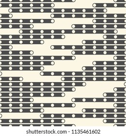 Seamless Geometric Wallpaper. Abstract  Futuristic Background. Vector Monochrome Texture