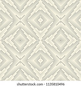 Seamless Geometric Wallpaper. Abstract  Futuristic Background. Vector Monochrome Texture