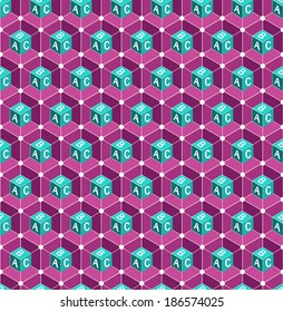 Seamless geometric wallpaper background..Vector illustration. ABC