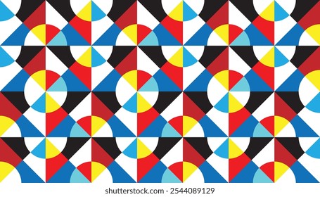 Combinação perfeita de papel de parede geométrico de losangos e círculos coloridos. Perfeito para impressão, fundos de design, papel de parede e azulejos, embrulho para presente
