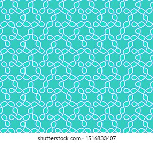 Seamless geometric wallpaper. Mosaic template pattern made of knots. For any design purposes.