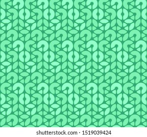 Seamless geometric wallpaper. Mosaic template pattern made of connected circles. For any design purposes.