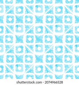 Seamless geometric watercolor pattern. Print for textiles, packaging. Vector illustration.