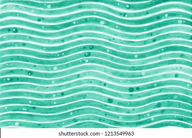 Seamless geometric watercolor wave pattern on paper texture.