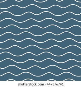 Seamless geometric watercolor wave pattern on paper texture set