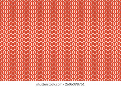 Seamless geometric wave pattern with smooth, flowing curves creating a modern and minimalist design. Ideal for backgrounds, textiles, wallpapers, and digital applications.