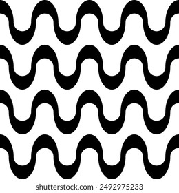 Seamless geometric wave pattern. Vector Illustration.