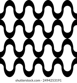 Seamless geometric wave pattern. Vector Illustration.