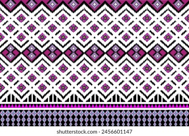 Seamless geometric western pattern, black background, illustration, vector, wallpaper, design, art, retro.