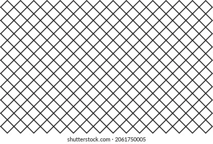 Seamless geometric wire mesh. Ornamental black line pattern. Vector illustration 