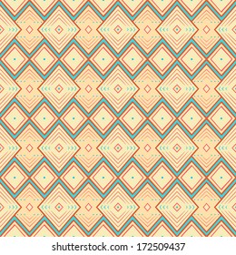 seamless geometric yellow and blue pattern with rhombus. vector illustration 