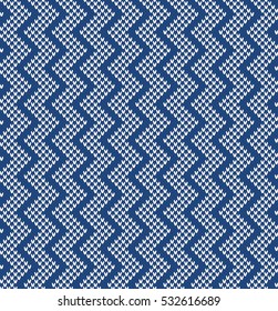 Seamless Geometric zig zag Knitting Pattern