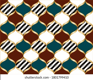 Seamless geometric zig zag pattern.EPS10 Illustration.
