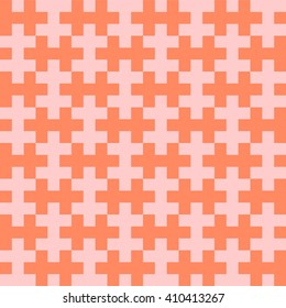 Seamless geometric zigzag pattern, two color pattern vector, puzzle tiling