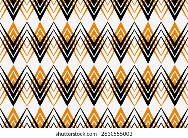 Padrão de ziguezague geométrico contínuo. Ilustração de vetor.